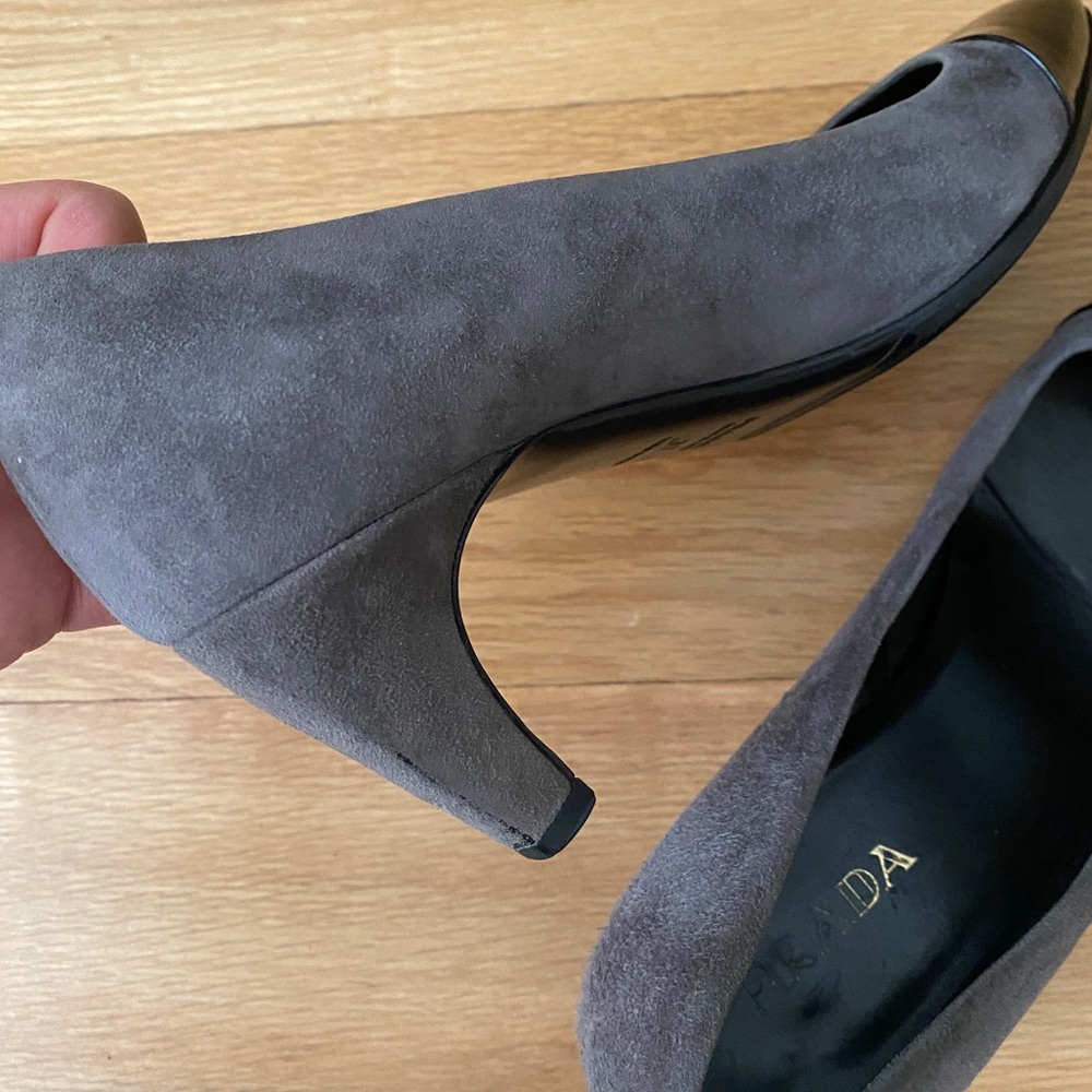 Prada Suede with Patent Contrast Shoes - Picture 5 of 8